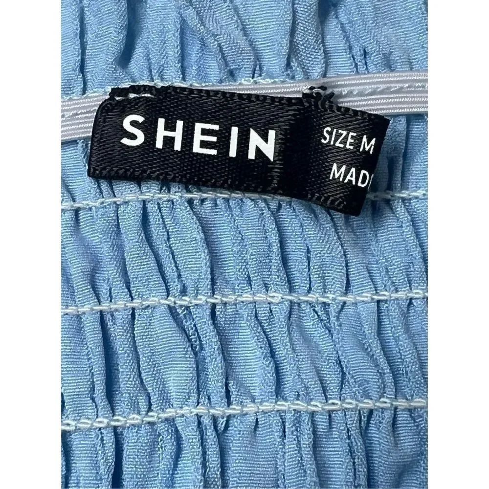 SHEIN Button Up Crop Top Size M - Picture 3 of 8